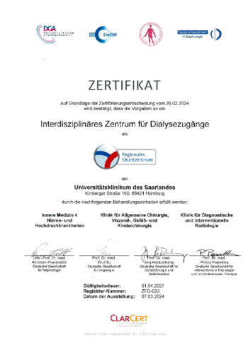 Regionales Shuntzentrum (DGfN, DGG, DeGir, DGR, DGA)
